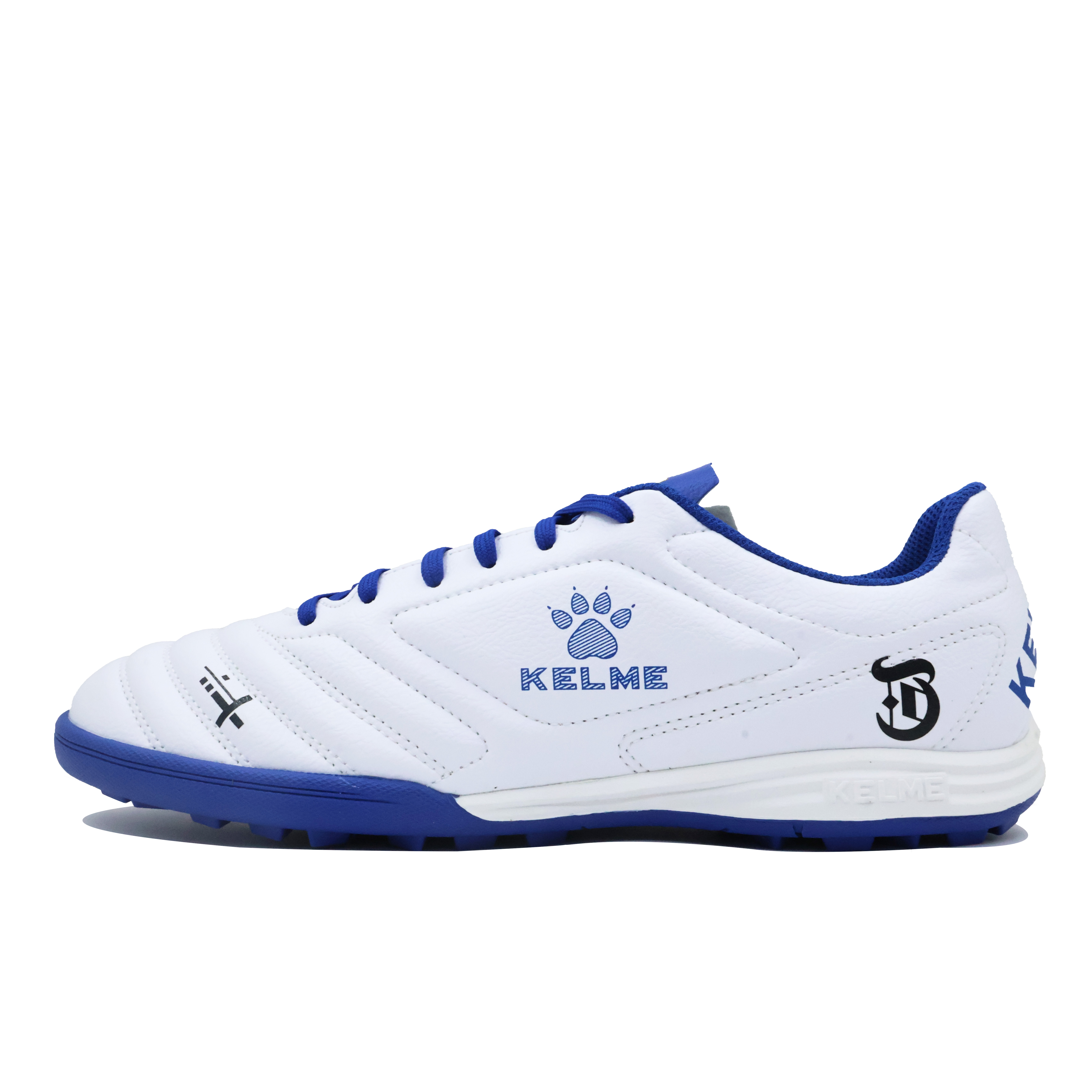 

KELME Футбольные бутсы TF Rubber Broken Studs, водонепроницаемые и дышащие, мужские, белые, синие, черные