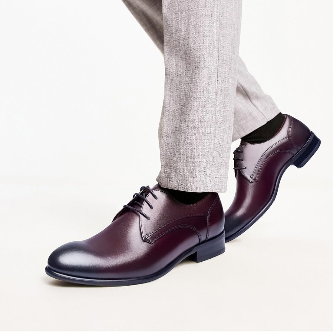 Мужские классические туфли Jepsengord Wingtip из натуральной кожи коровы, оксфорды с брогированием, формальные деловые и свадебные дерби Jepsen Gord, бордовый — фото 2