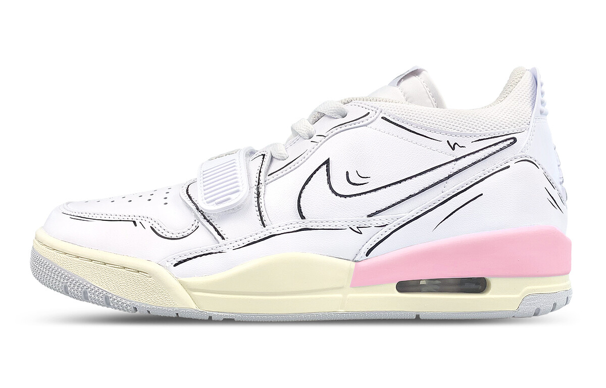 

Кроссовки Jordan Legacy 312 Vintage Basketball Shoes Men Low-top White/pink, белый