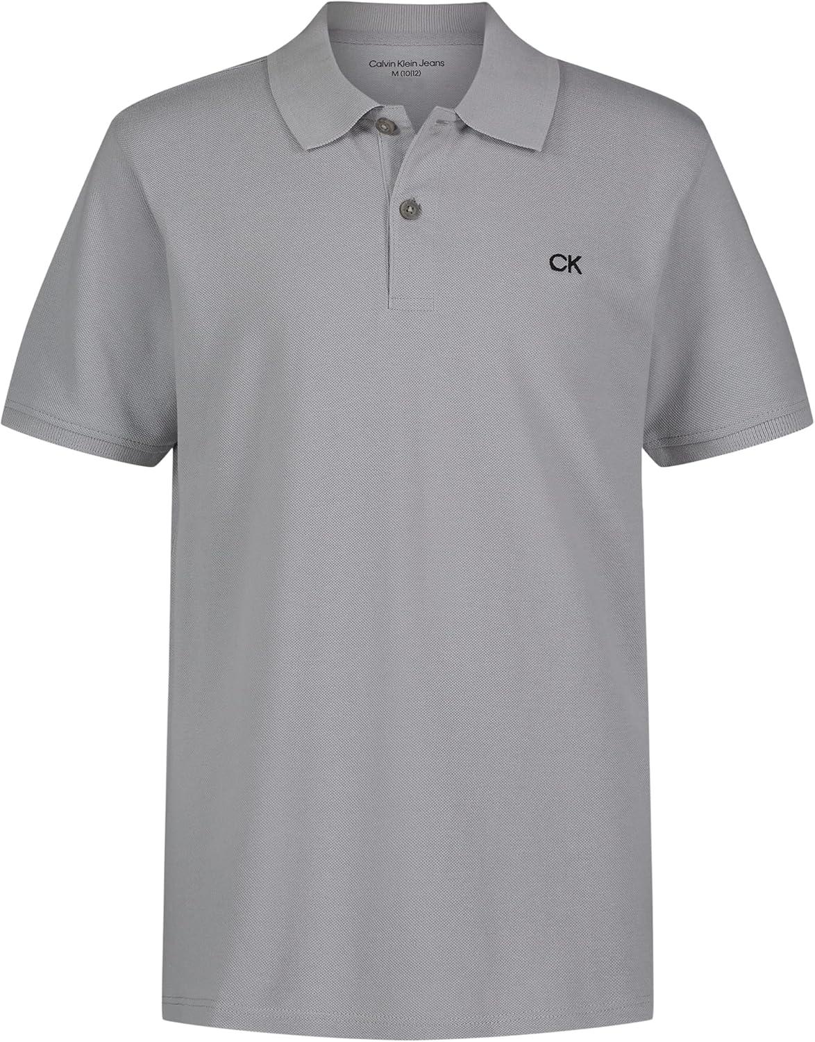 

Поло Calvin Klein для мальчиков с коротким рукавом из микропике, застежка на пуговицы, мягкое и удобное., Classic Quarry