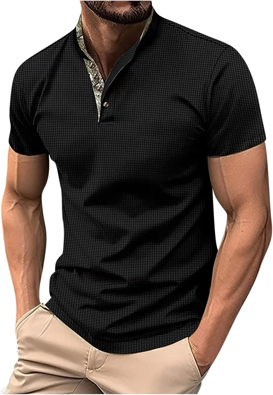 

Мужская хлопковая футболка-поло slim fit для спорта и фитнеса