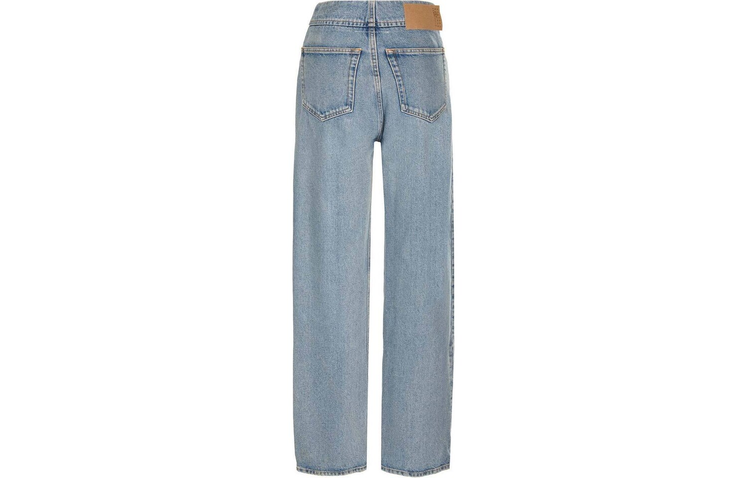 Джинсы женские Mm6 Maison Margiela с рваным эффектом, светло-голубой — фото 2