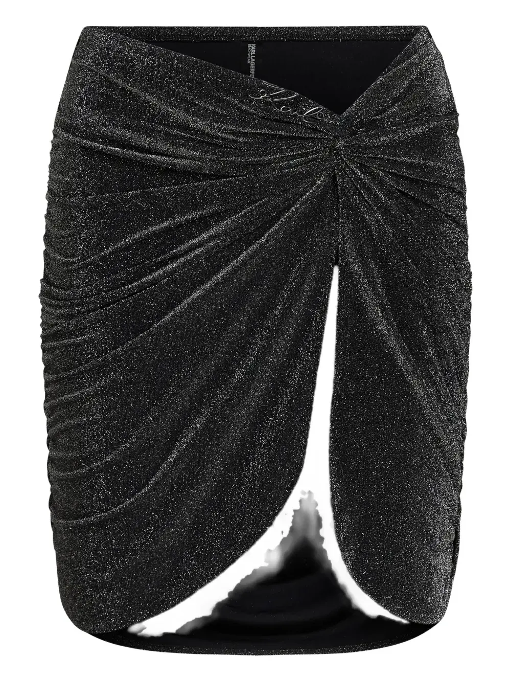 

Юбка с эффектом металлик Karl Lagerfeld, черный