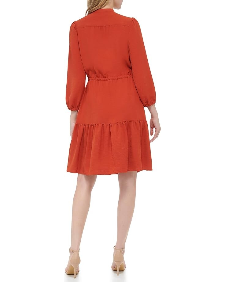 

Платье Tommy Hilfiger Aero Crepe De Chine Tiered Dress, цвет Cinnamon