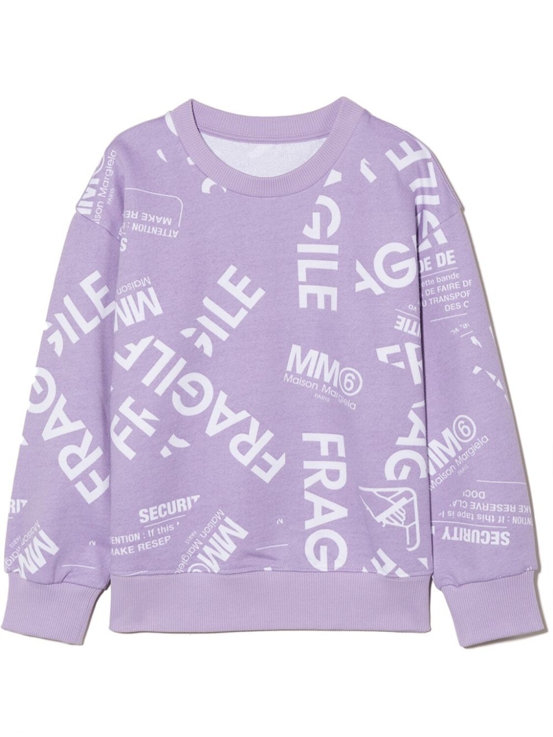 

MM6 Maison Margiela Kids толстовка с логотипом, фиолетовый