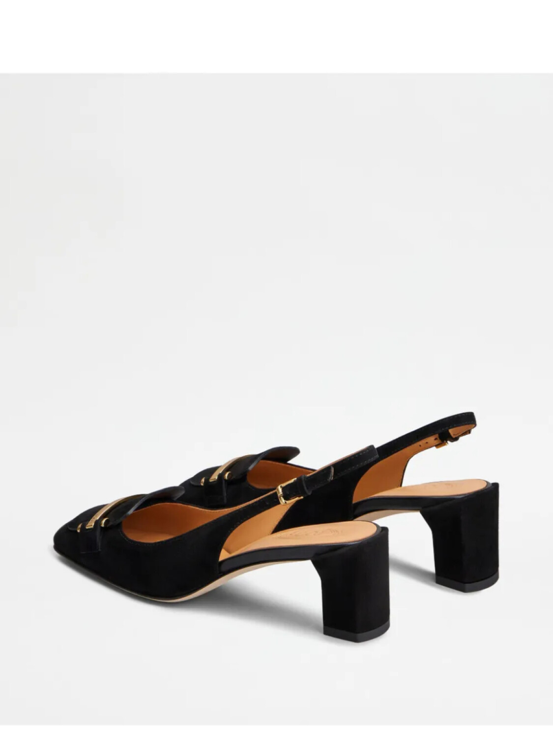 Туфли Tod's из замши с открытой пяткой 50 мм, черный — фото 3