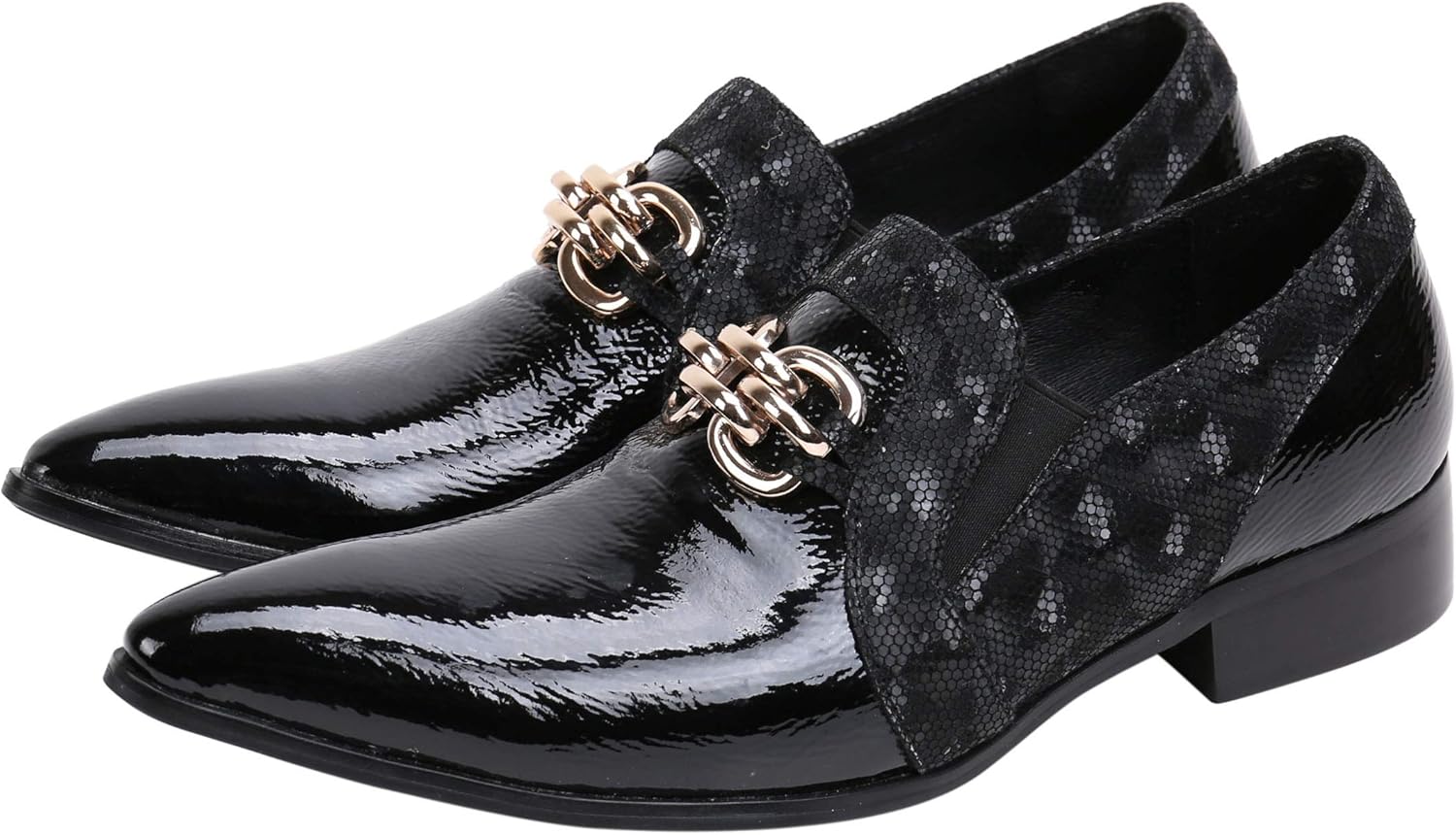 

Мужские лоферы Santimon Mens с имитацией курения, с пряжкой из страз, повседневные и вечерние слипоны, черный