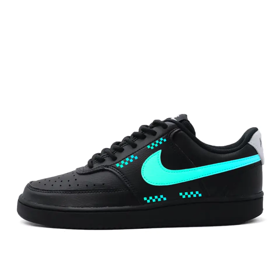 

Nike Мужские низкие скейтбордные кроссовки Court Vision 1 Aurora Phantom с износостойким покрытием, синий