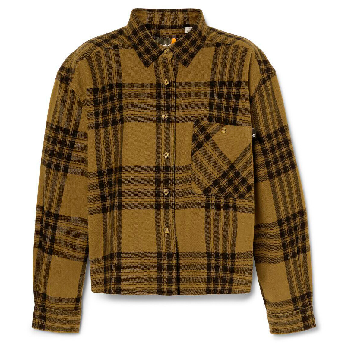 

Рубашка Timberland Midweight Flannel Pocket Shirt, цвет Dark Olive Yarn-Dyed