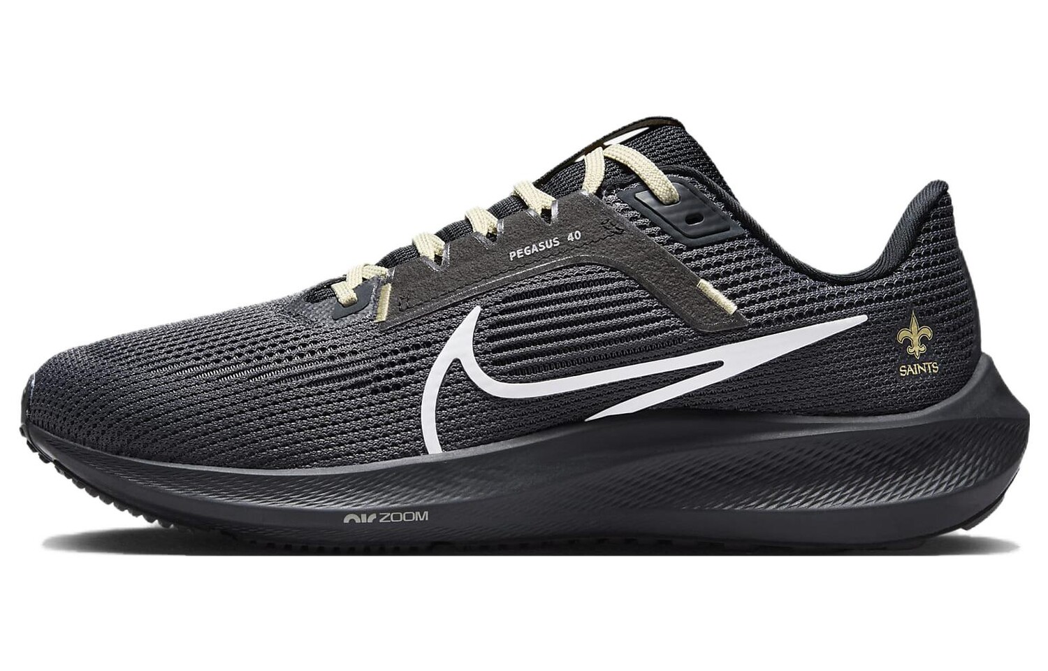 

Кроссовки Nike Pegasus 40 New Orleans Saints, черный/золотой