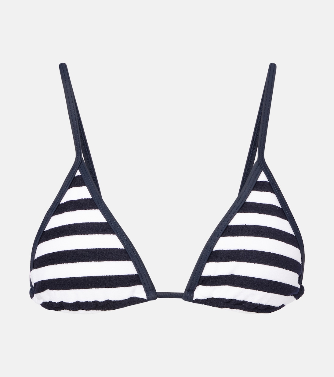 

Полосатый махровый топ бикини Via Jade Swim, Navy Stripe