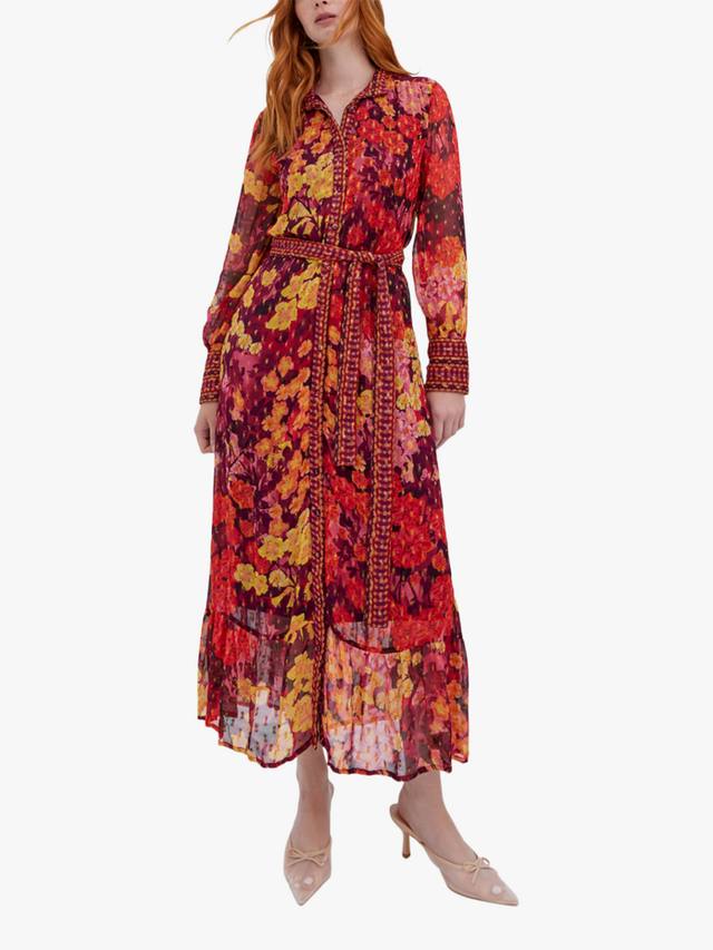 

Оливковое платье с цветочным принтом Raishma, Burgundy