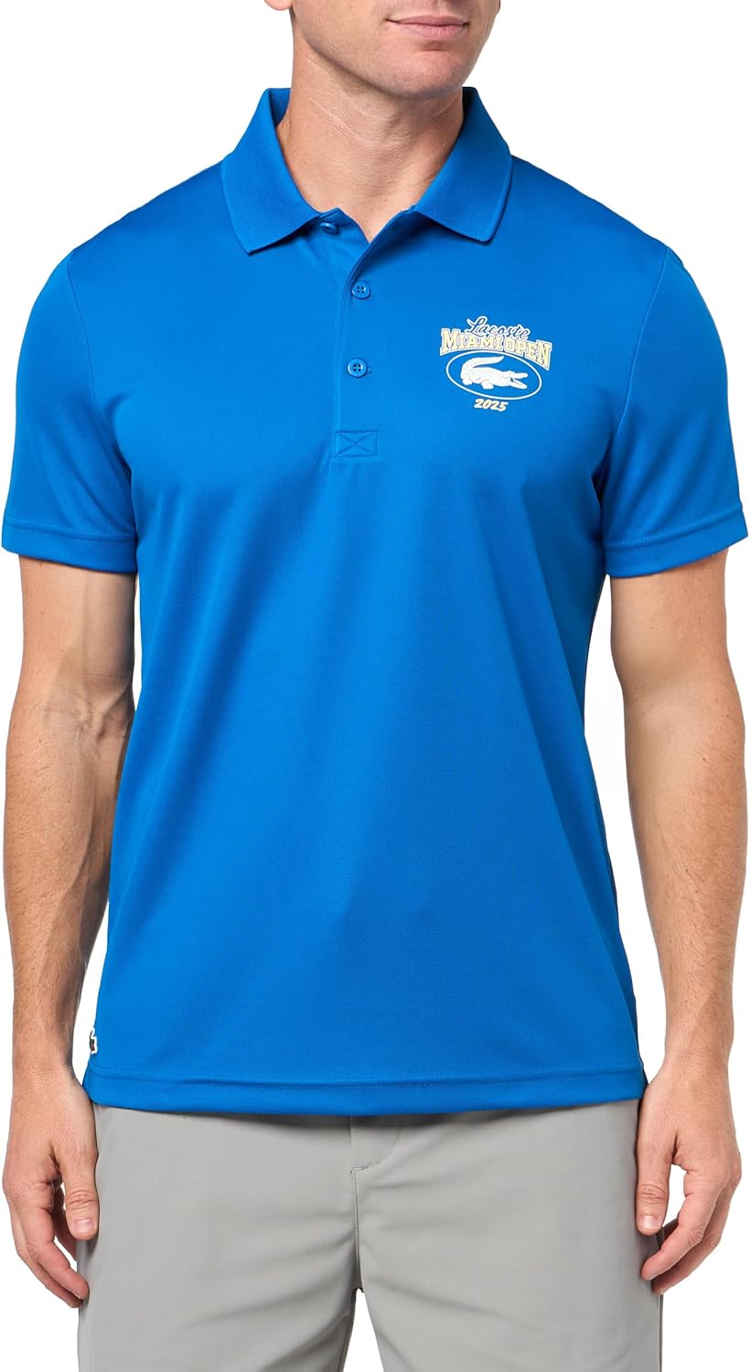 

Lacoste мужская спортивная футболка-поло Miami Open Edition Ultra Dry, Gipsy Blue, Синий, Lacoste мужская спортивная футболка-поло Miami Open Edition Ultra Dry, Gipsy Blue