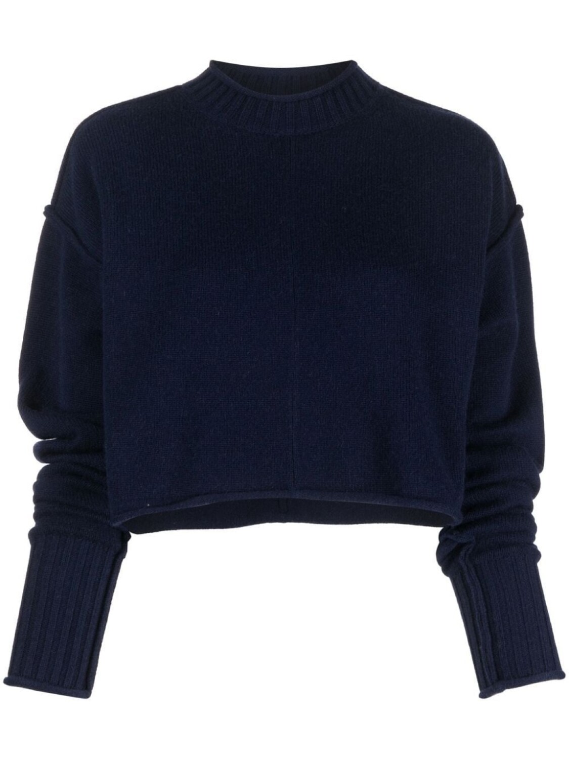 

Sportmax укороченный джемпер в рубчик, синий