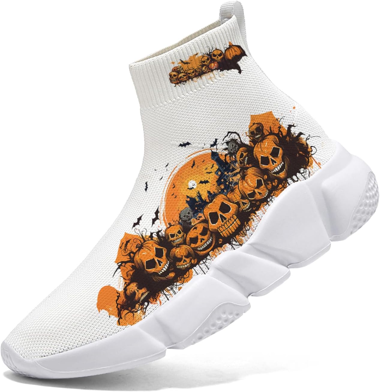 

Кроссовки Hetios для мужчин слипоны - Хэллоуин, вязаные, дышащие, спортивные, для тренажерного зала, повседневные, легкие, теннисные, Halloween Special Edition 03