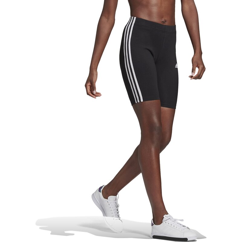 Обтягивающие шорты с тремя полосками Adidas, черный — фото 4