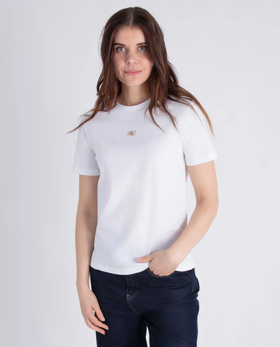 

Женская футболка с коротким рукавом и логотипом Calvin Klein Jeans, белый