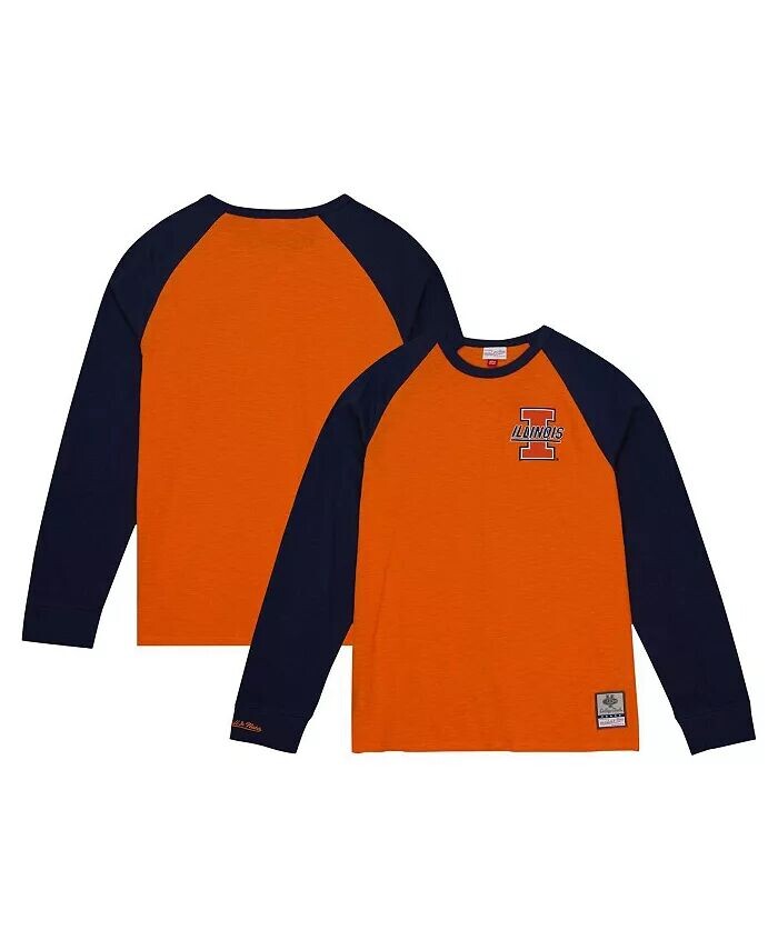 

Мужская оранжевая футболка Illinois Fighting Illini Legendary Slub Raglan с длинным рукавом Mitchell & Ness