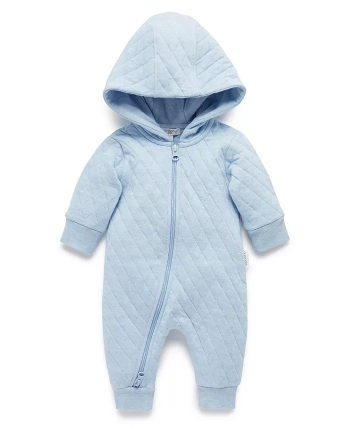 

Детский утепленный комбинезон для мальчиков Purebaby, синий
