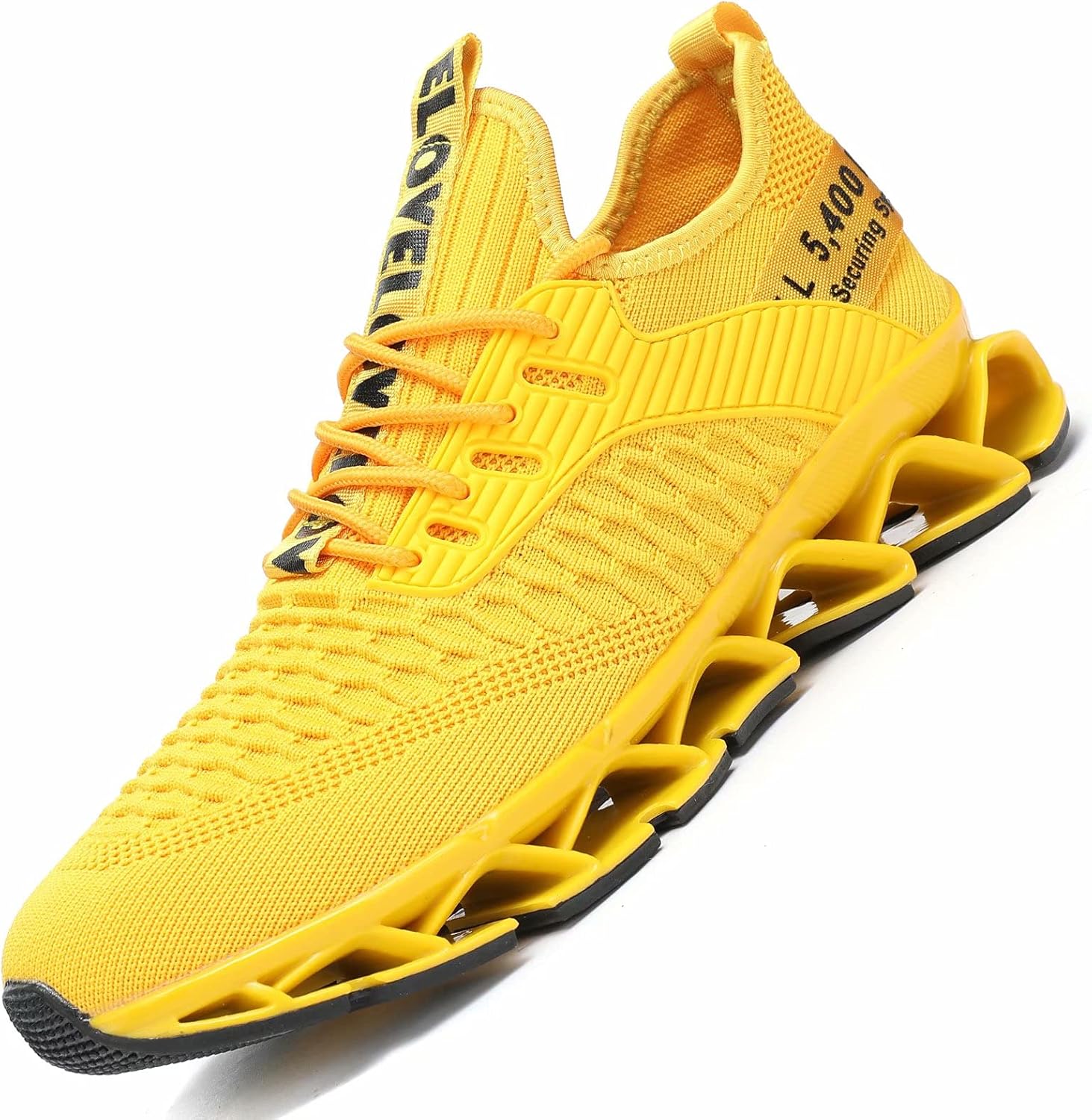 

Мужские беговые кроссовки Chopben Blade, противоскользящие, модные, с дышащей сеткой, мягкой подошвой, повседневные спортивные обувь для прогулок, желтый