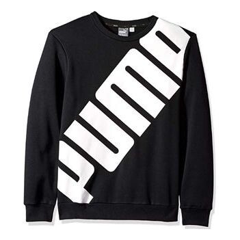 

Толстовка logo printed sports pullover fleece black Puma, черный