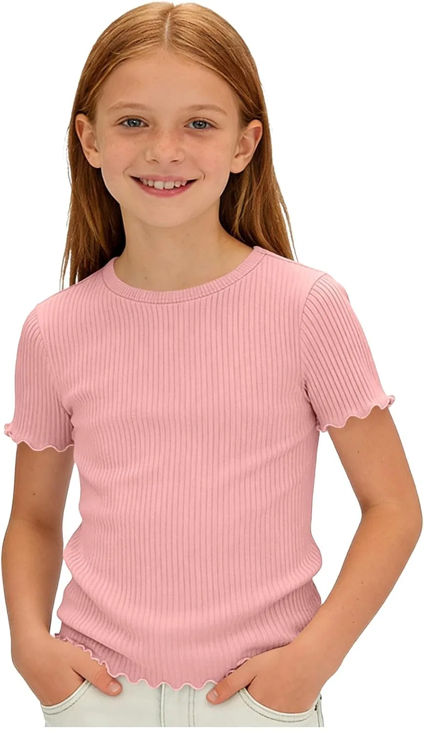 Детская футболка с коротким рукавом, рифленая, Whimsyria, 01 Pink