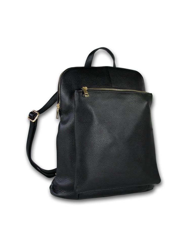 

Кожаный городской рюкзак Toscanto, черный, примерно 30 см