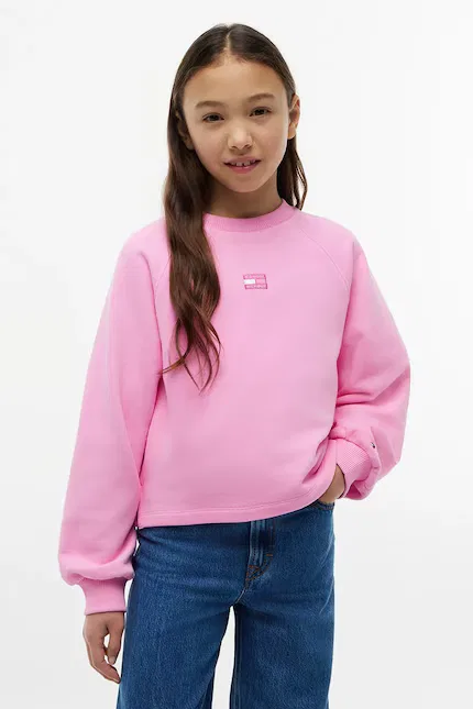 Блуза детская хлопковая Tommy Hilfiger, розовый