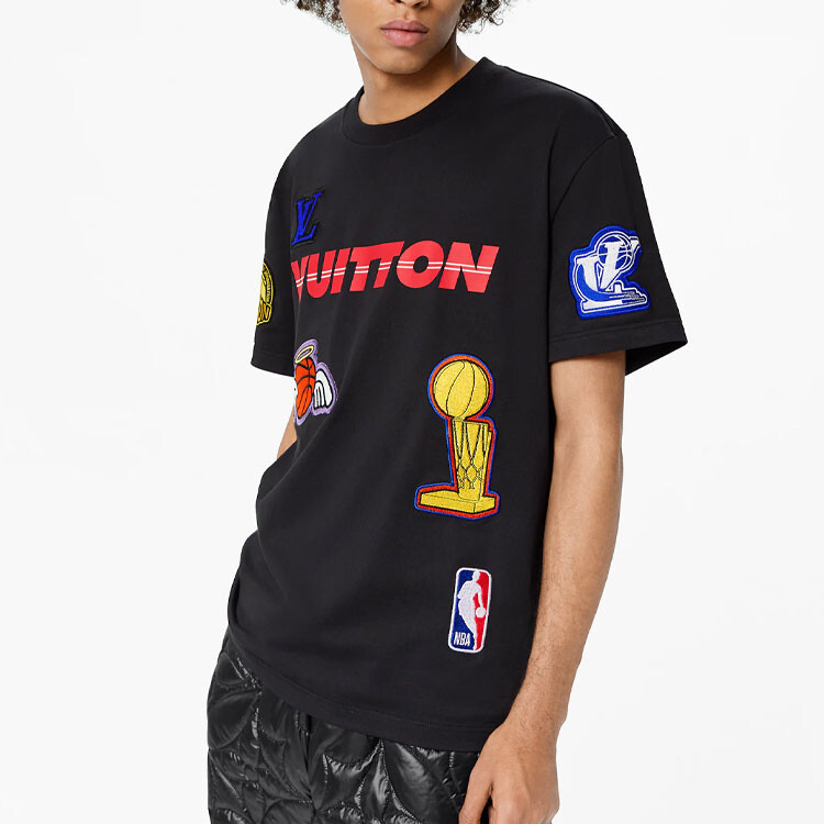 Футболка мужская Nba x Louis Vuitton с принтом, черный — фото 3