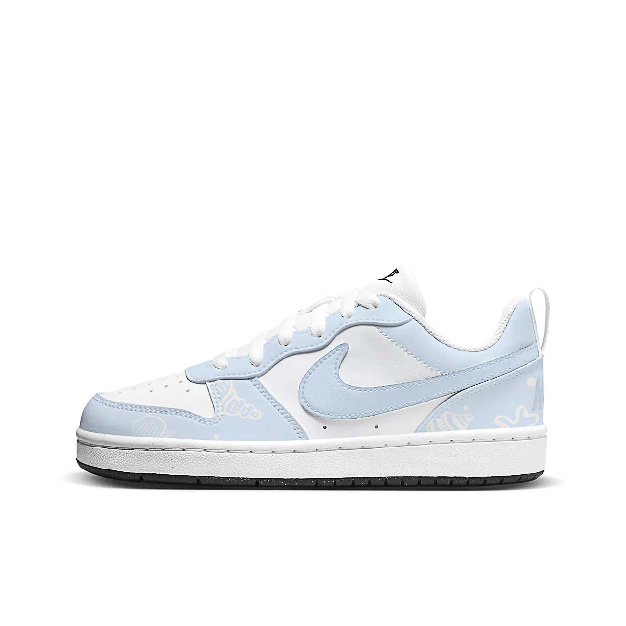 

Nike Court Borough Shell Memory B Low top детские скейтбординг кроссовки Blue White Unisex