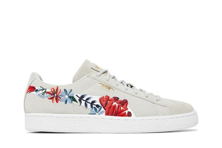 Кроссовки Puma Wmns Suede Classic Embroided Floral, серый