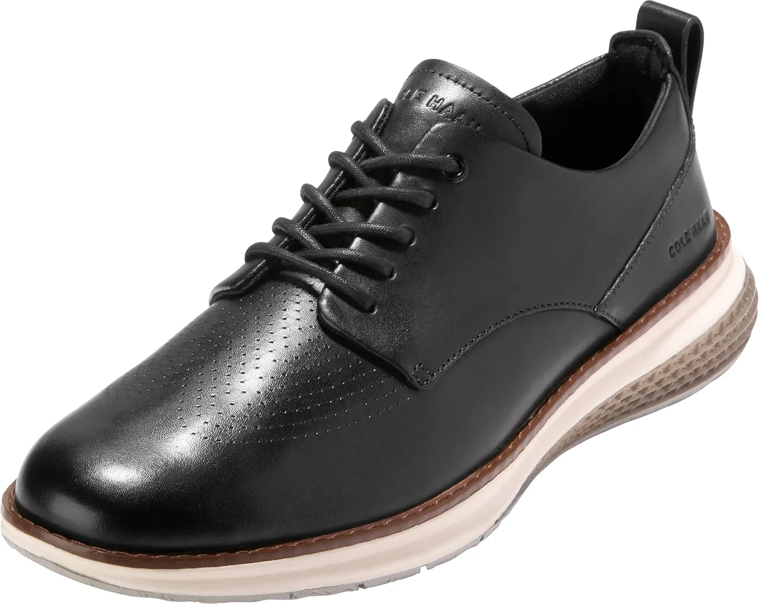 Мужские туфли Cole Haan Originalgrand Energyweave с перфорированным носком, черный/слоновая кость — фото 2