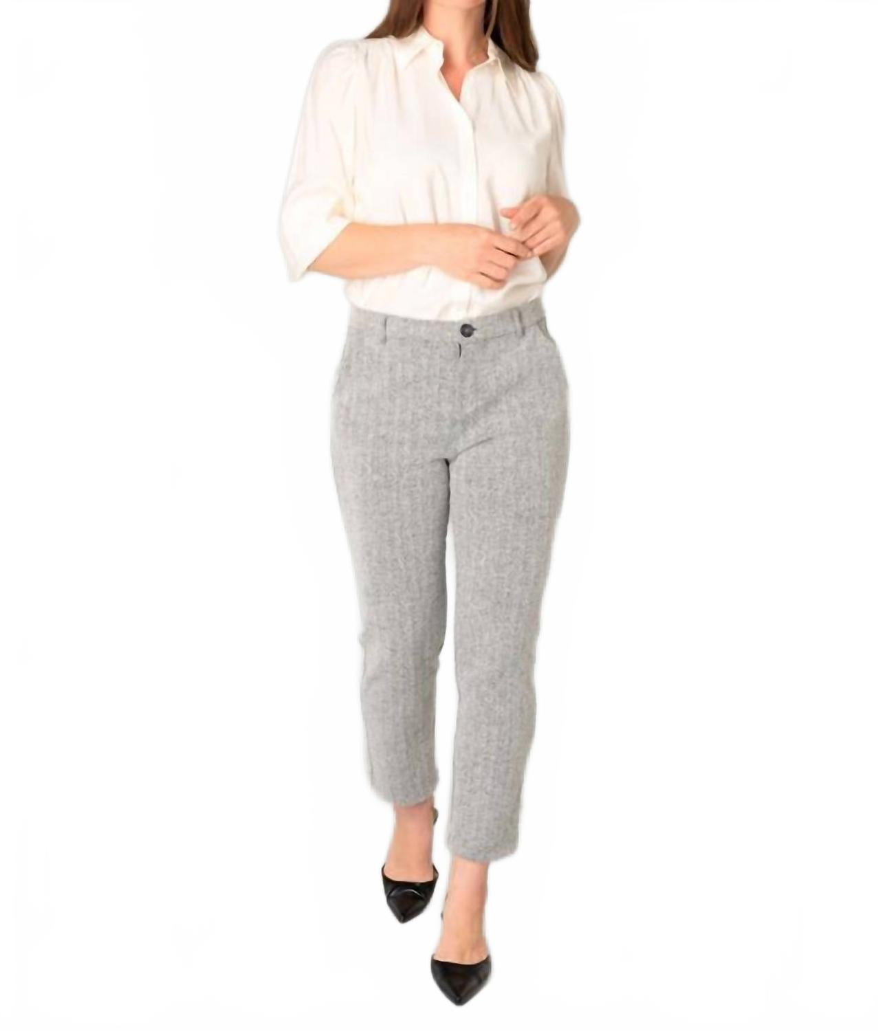 

Брюки Bertille Tapered Cut, серебристо-серый/меланжевый Yest, Silver Grey/Melange