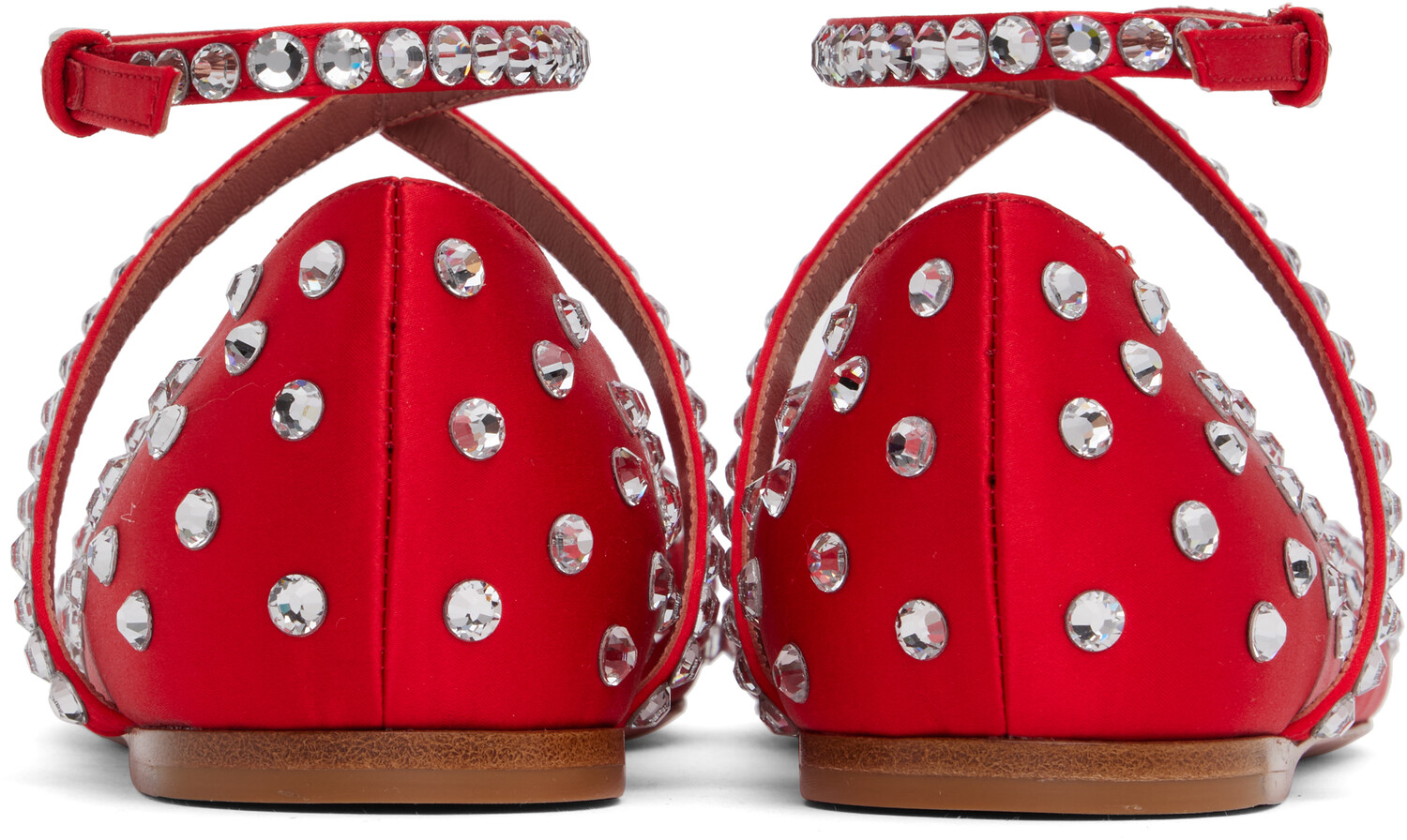 Балетки Ane Crystal Lace Up Ballerina Flats Amina Muaddi — фото 2