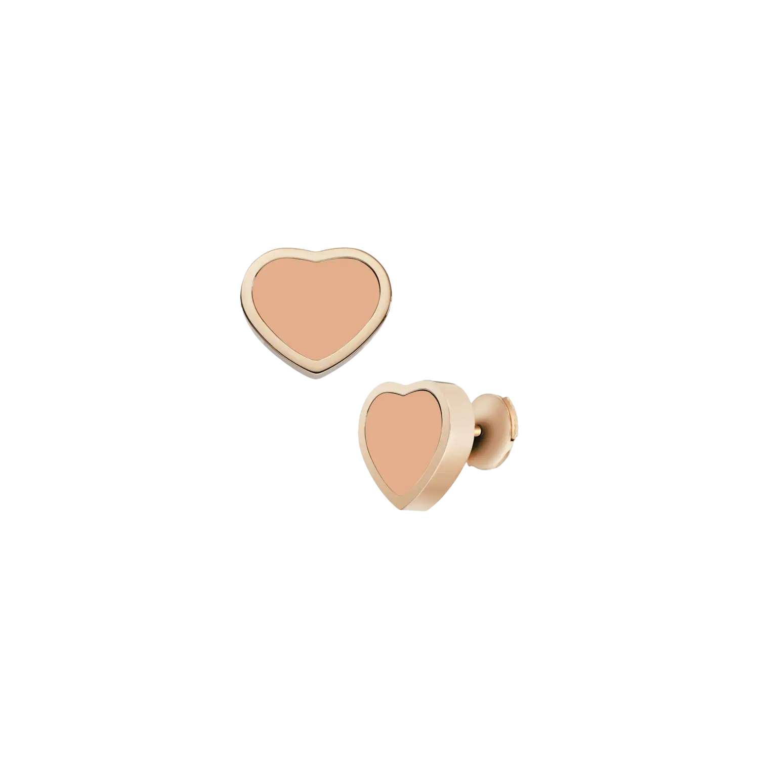 

Серьги happy hearts, этичное розовое золото, розовый камень Chopard