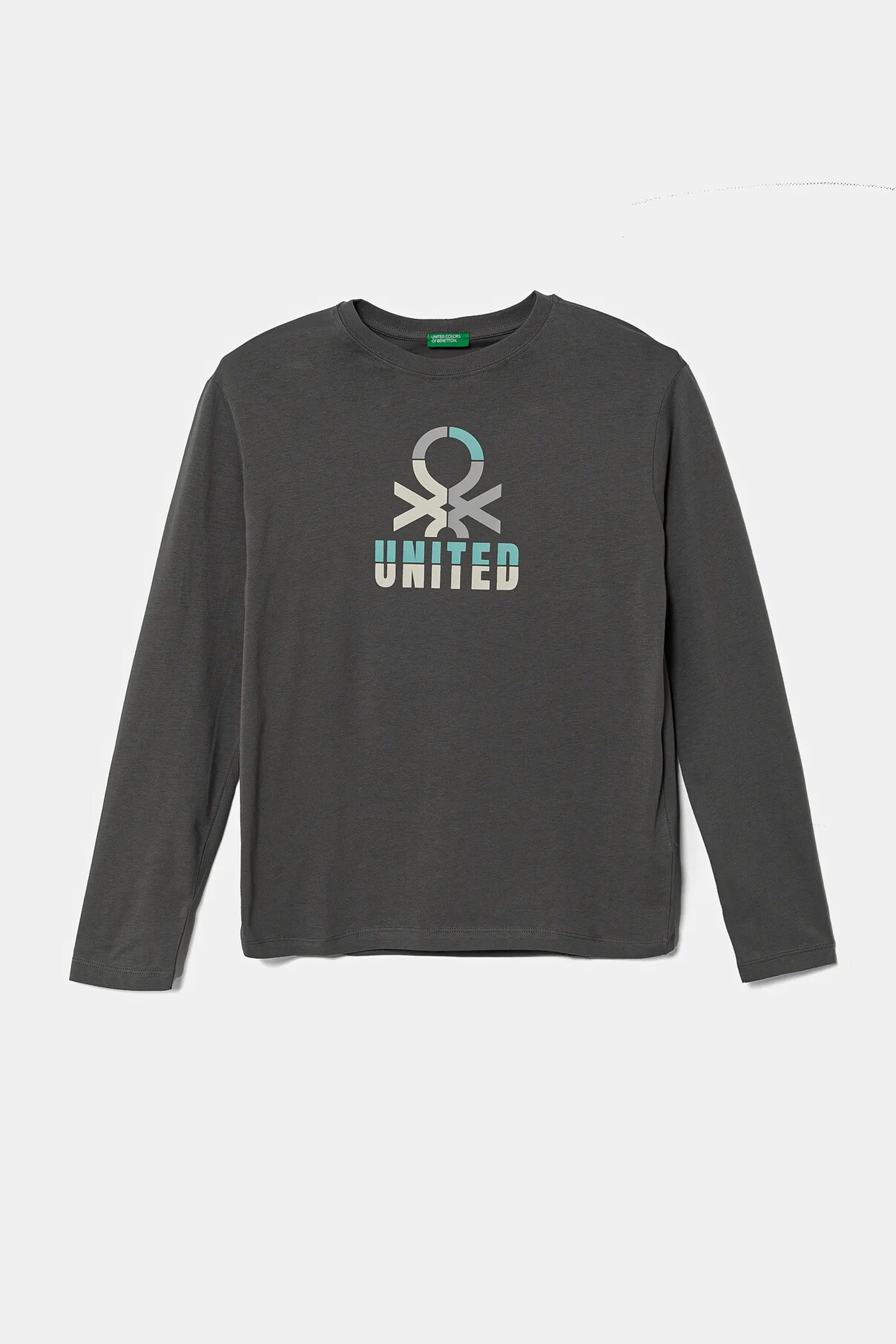 

Хлопковая детская кофта с длинными рукавами United Colors Of Benetton, серый