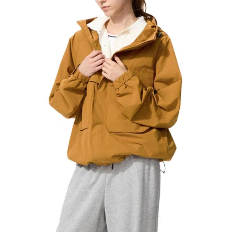 Куртка унисекс оранжево-красная с капюшоном UNIQLO, Orange Red — фото 3
