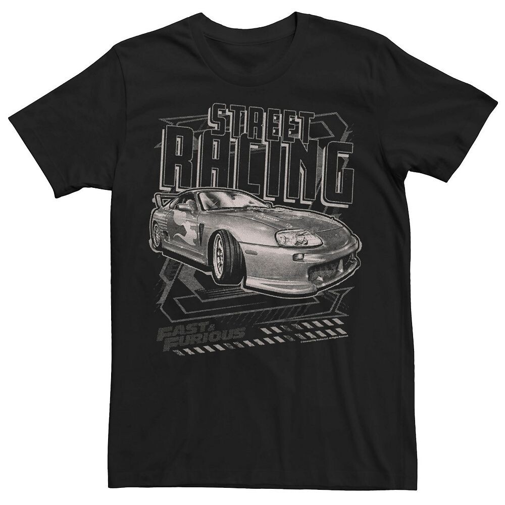 

Мужская футболка с рисунком Fast & Furious Street Racing Licensed Character, черный