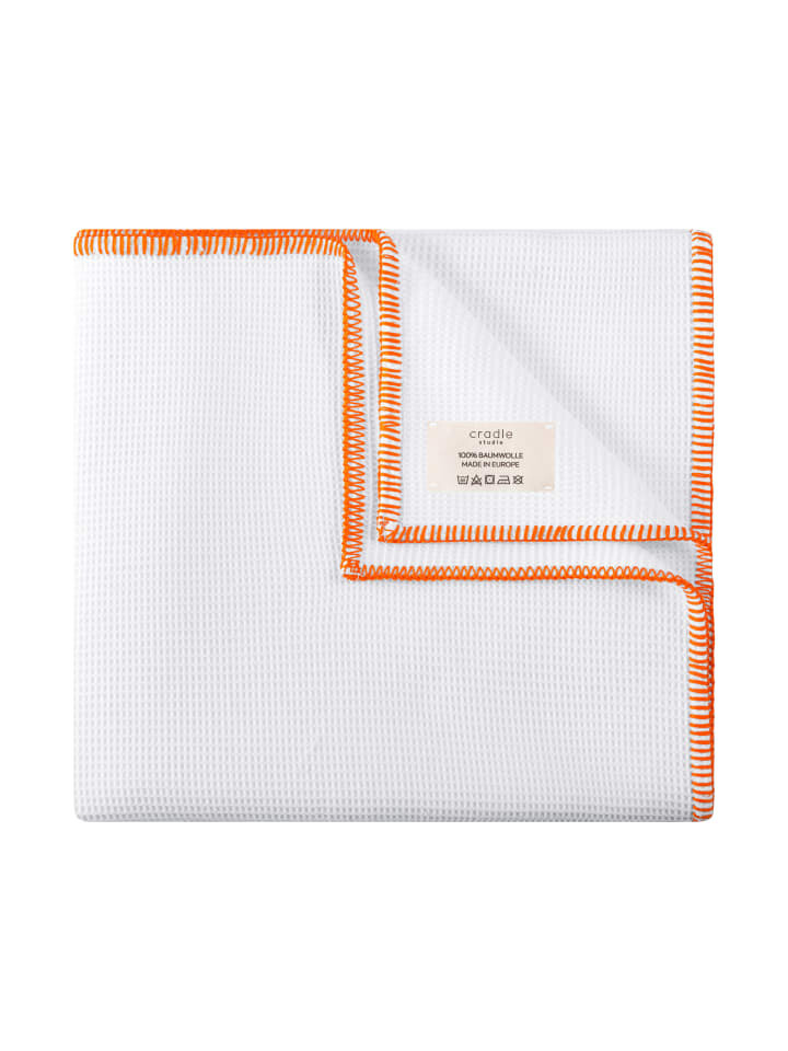 

Одеяло Cradle Studio Wohn & Kuschel Aperitivo Piqué, цвет weiß/orange