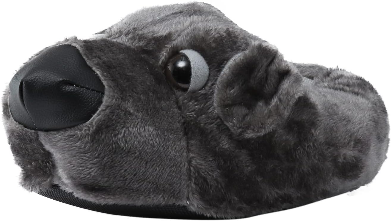 

Забавные тапочки Dsisskai унисекс, оригинальные шуточные подарки для взрослых, милые домашние зимние пушистые тапочки, противоскользящие мягкие домашние тапочки для женщин и мужчин, серый