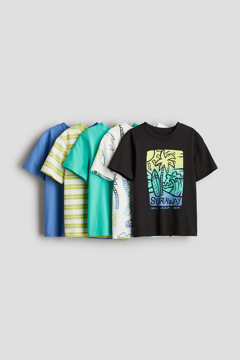 

Упаковка из 5 футболок из джерси H&M, серый
