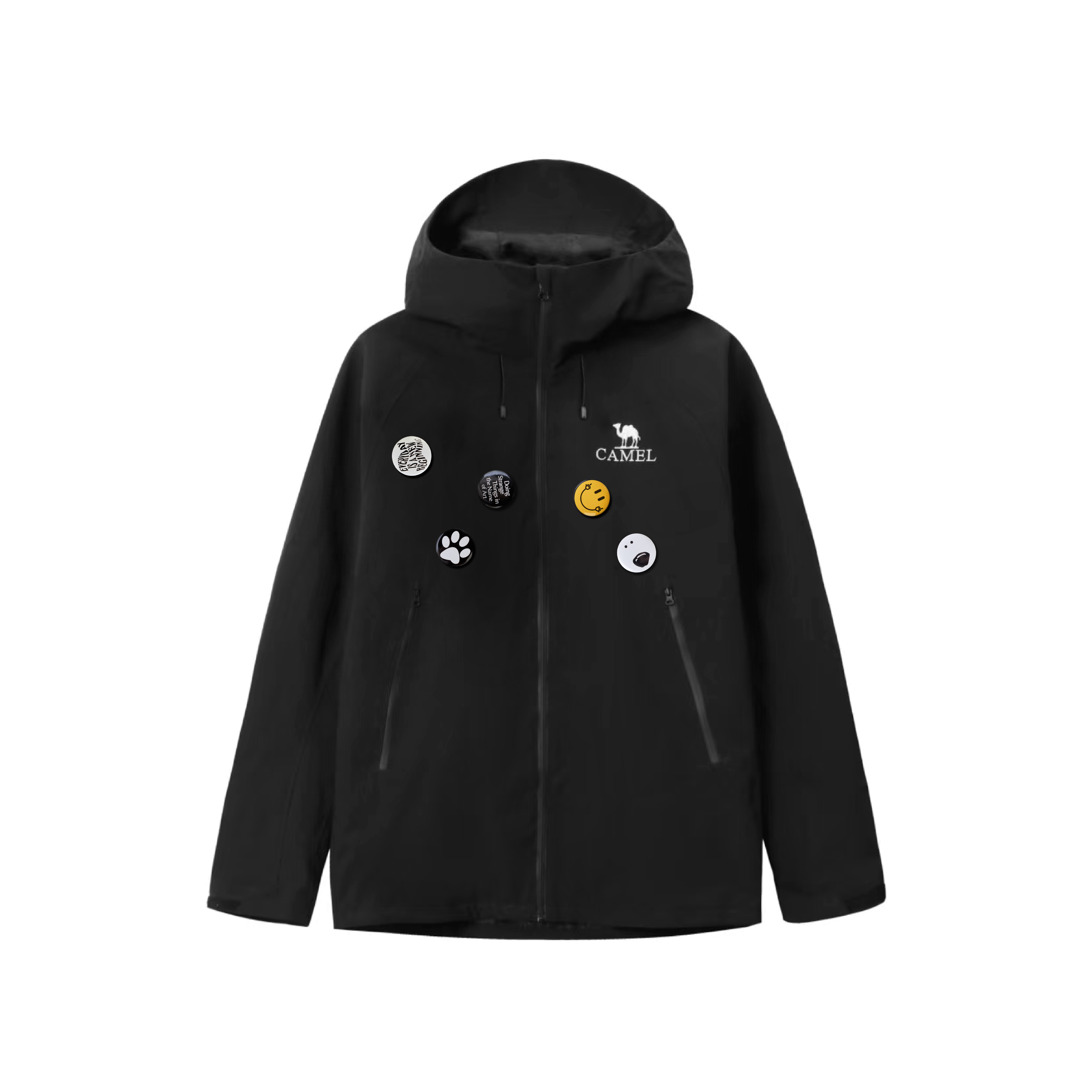 

CAMEL Ветровка All weather Waterproof, Windproof, Thermal, Cold Resistant Unisex Phantom Black
