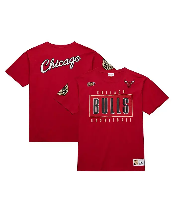 

Мужская футболка Chicago Bulls Hardwood Classics Team OG 2.0 с винтажным логотипом, красная, в стиле distressed Mitchell & Ness