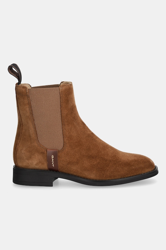 Женские ботинки челси Gant Fayy замшевые на каблуке, светло-коричневый — фото 2