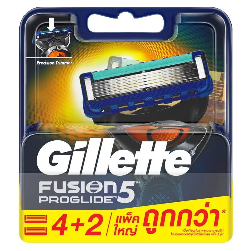 

Gillette Набор лезвий Fusion Proglide 4+2, Yellow