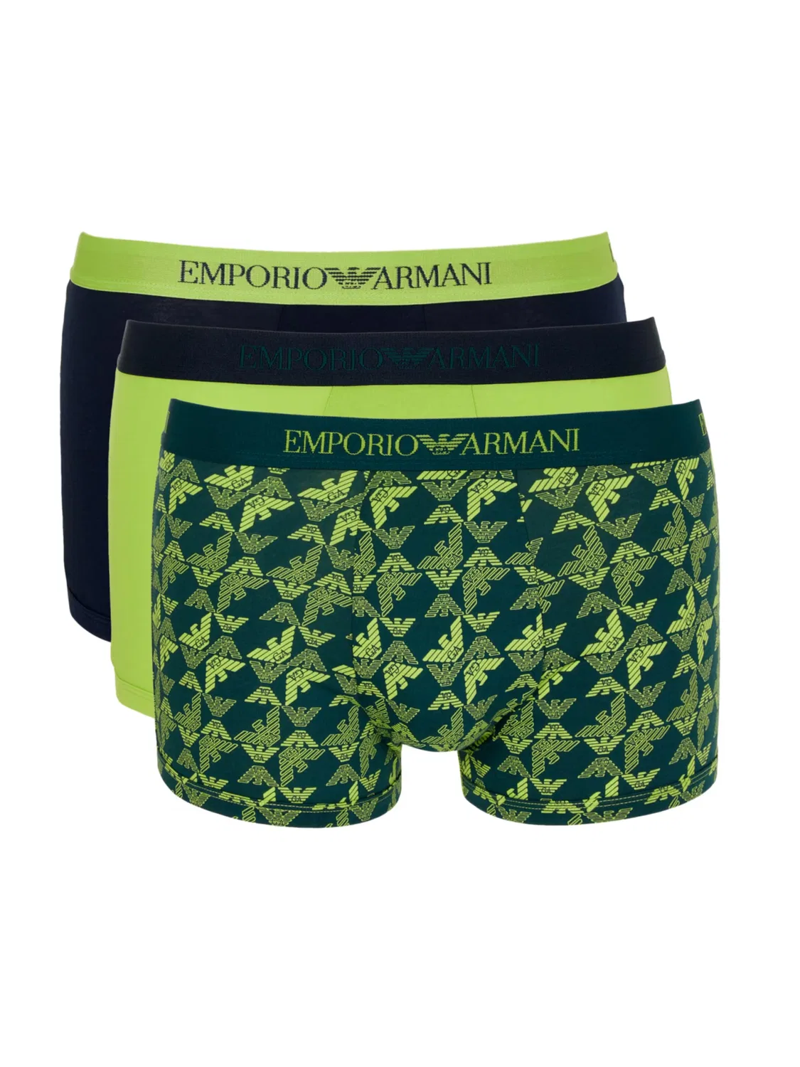 Боксерские шорты Emporio Armani зеленого цвета