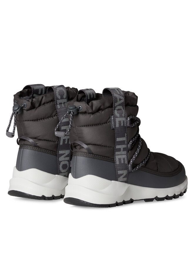 Женские зимние полусапоги The North Face Thermoball стеганые на шнуровке, серый — фото 4