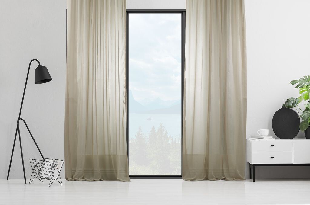 

Evilia Originals, AS-70045-104-2PC-140350, штора, бежевый, 140 х 350 см