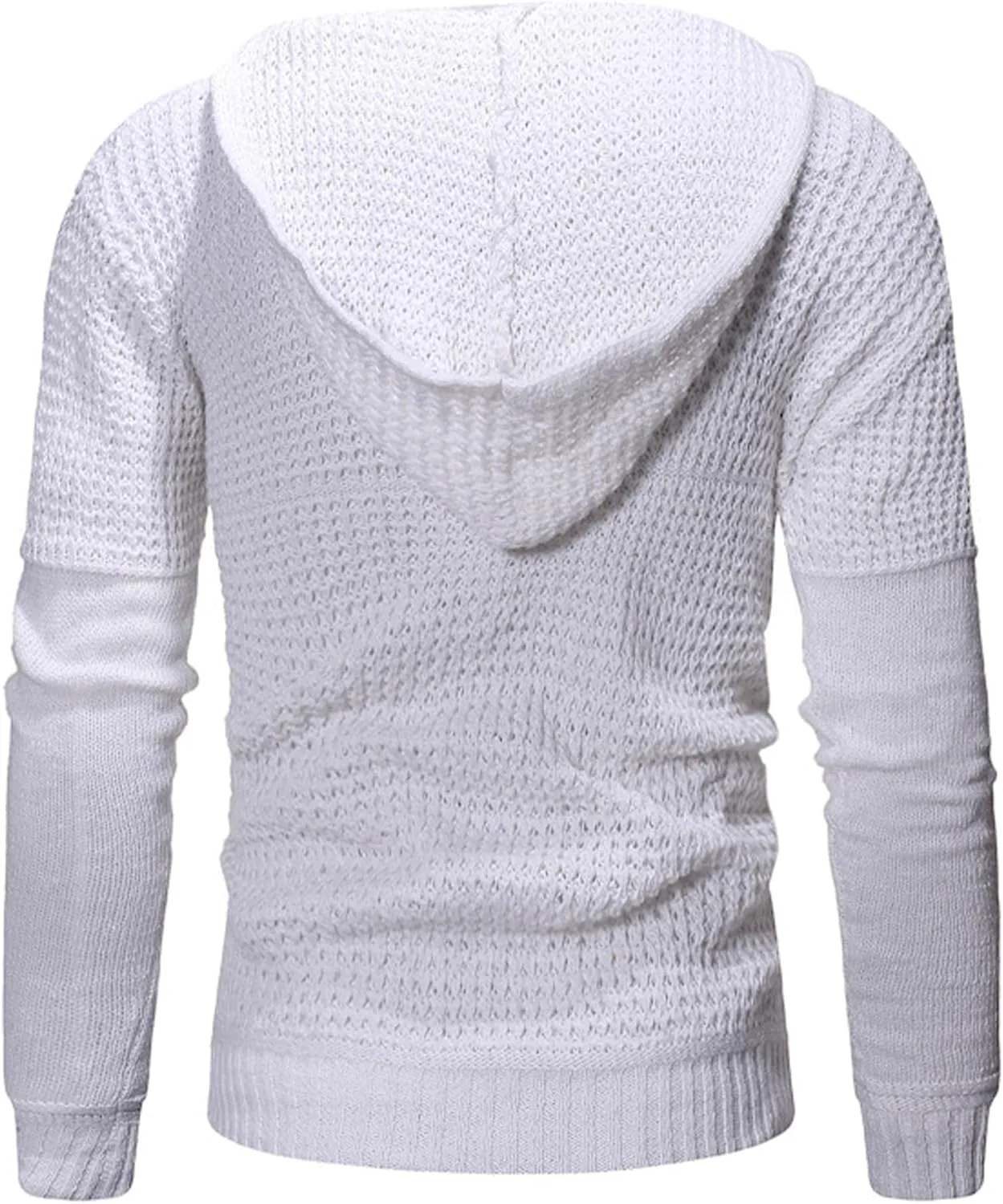 Мужской пуловер с воротником-шалью, вязаный, кабельный узор, slim fit — фото 3