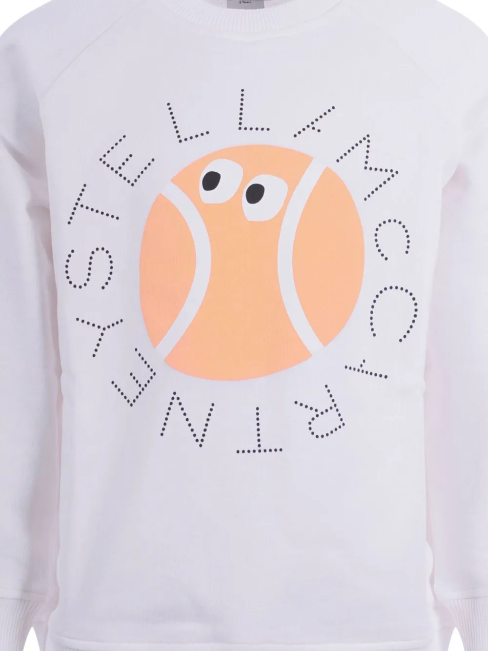 Джемпер с длинными рукавами и теннисным принтом Stella Mccartney Kids, белый — фото 3